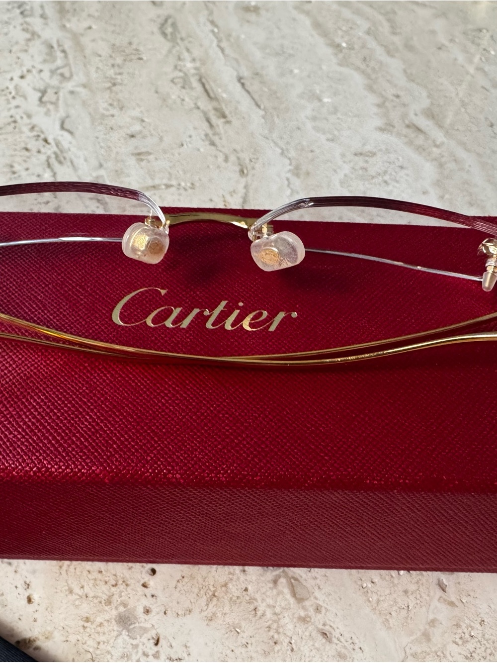 Cartier - panthère de Cartier Rimless Gold-Tone Eyeglasses - Picture 7 of 8